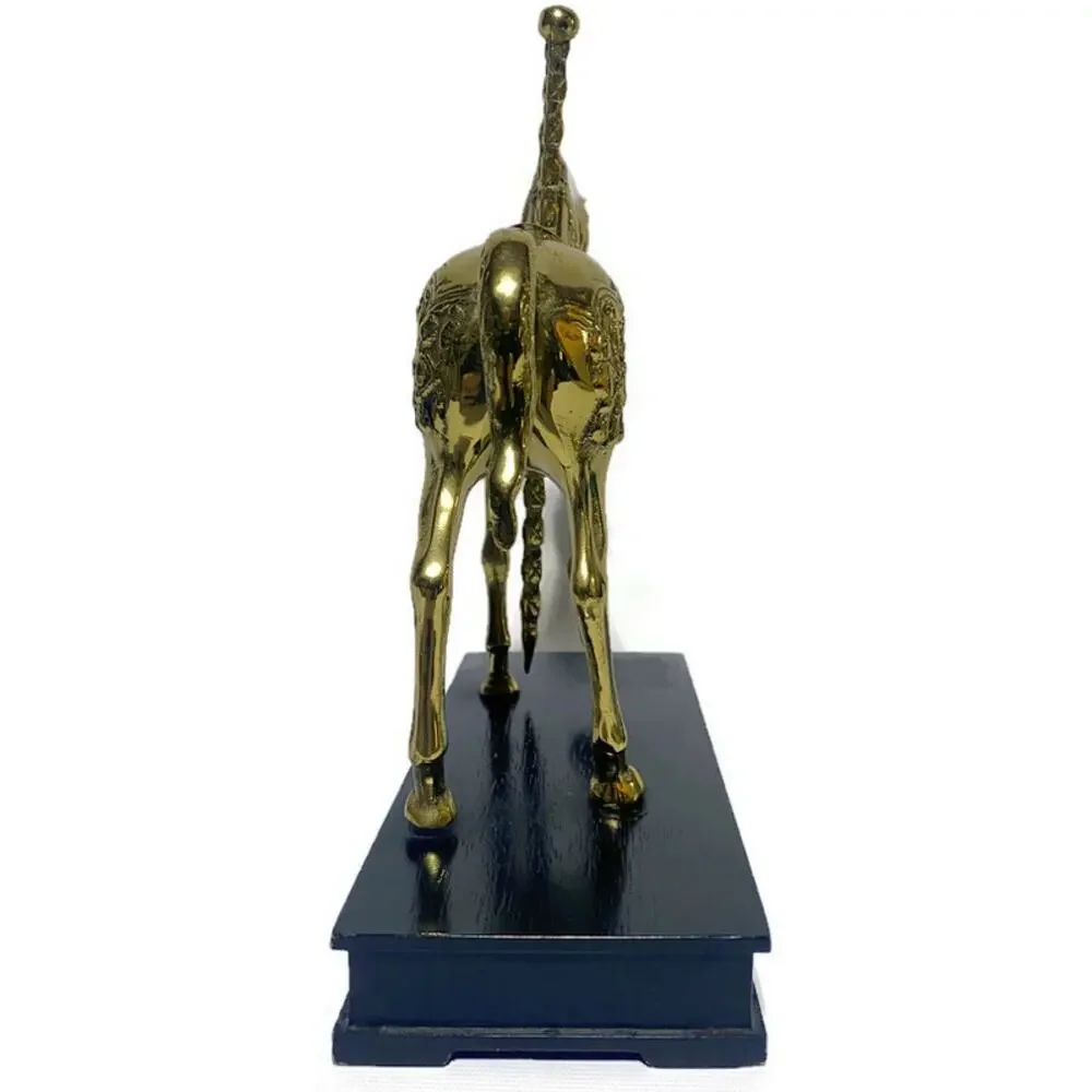 Brass Carousel Horse on Lacquer Wood Base Wildwood Accents 9